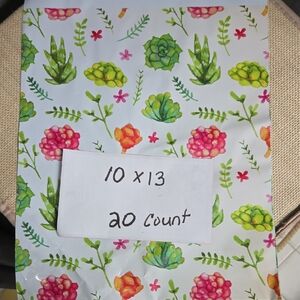 Succulent Pattern Poly Mailers - 20 Pack